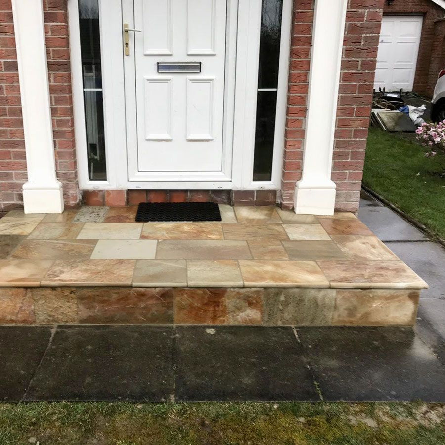 Bespoke Donegal Quartzite Step at Front Entrance.