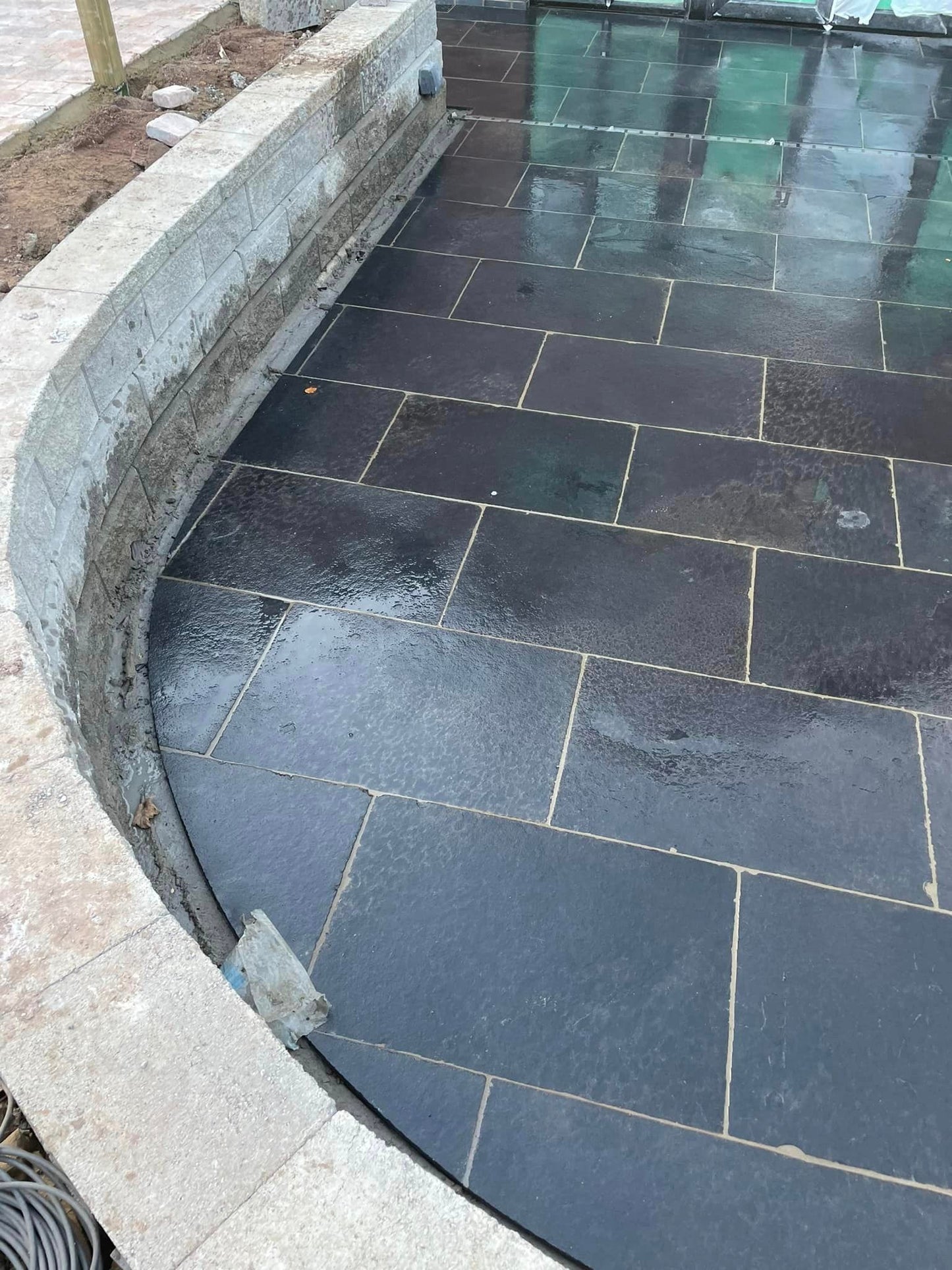 Black Limestone Paving 900 x 600