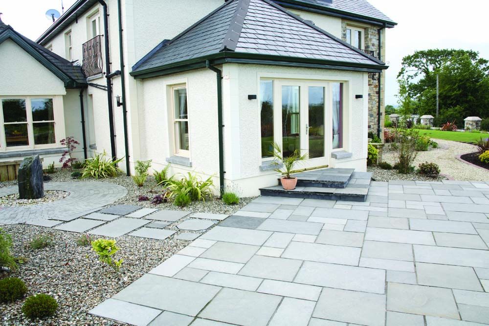 Black Limestone Paving (Mixed Sizes)