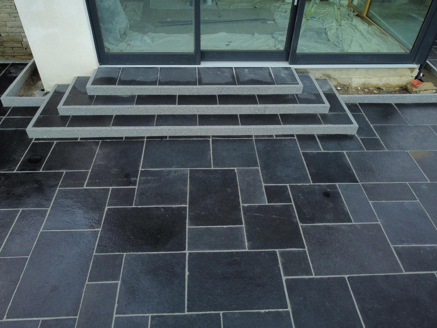 Black Limestone Paving (Mixed Sizes)