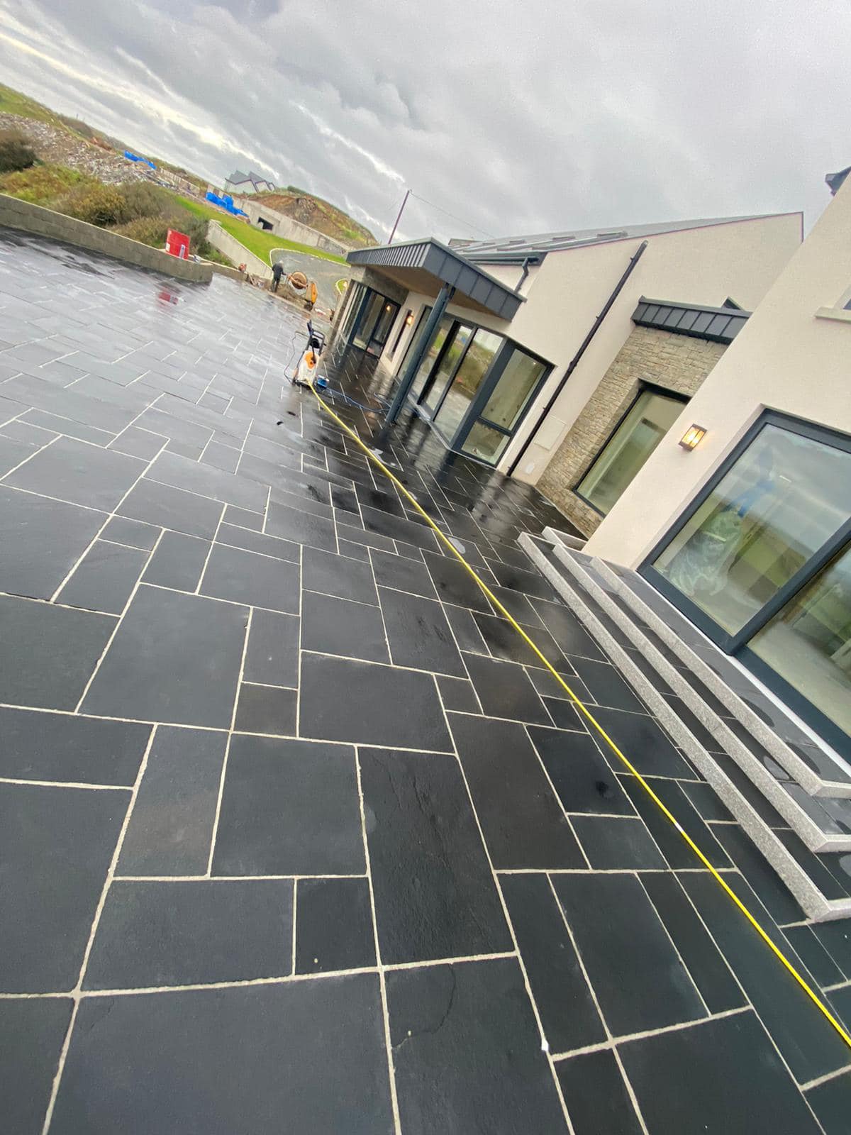 Black Limestone Paving (Mixed Sizes)