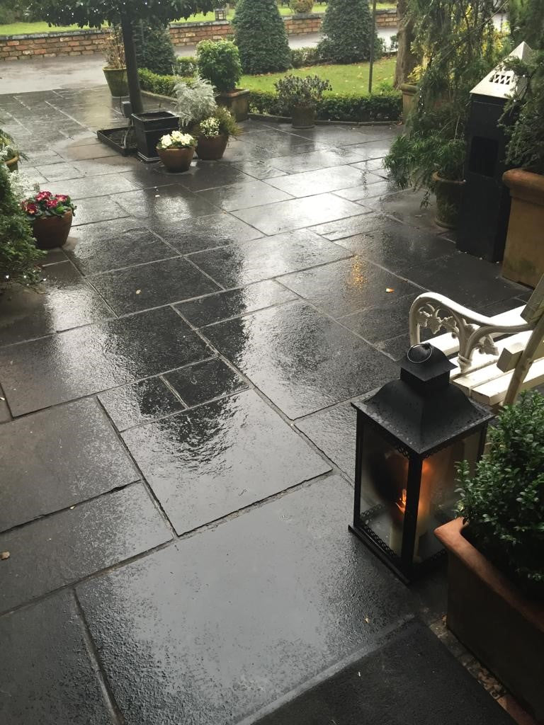 Black Limestone Paving (Mixed Sizes)