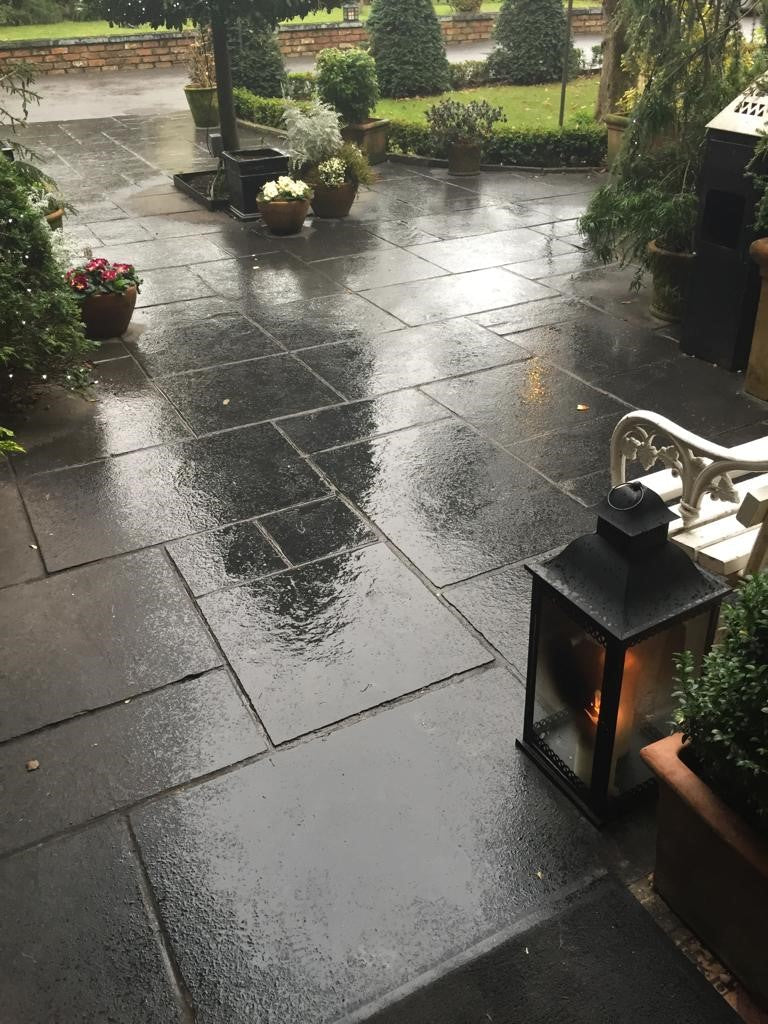 Black Limestone Paving (Mixed Sizes)