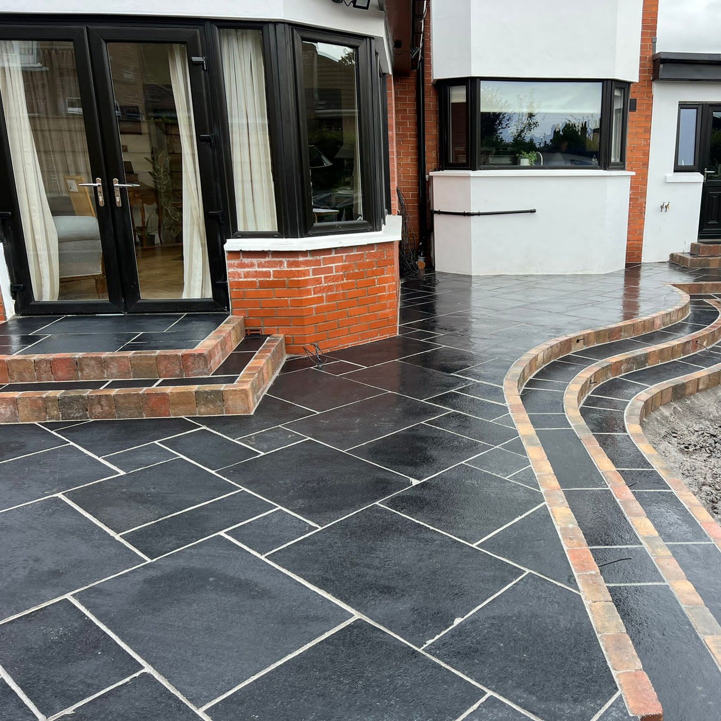 Black Limestone Paving (Mixed Sizes)