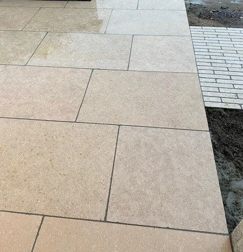 Egyptian Limestone Paving - Honed & Tumbled