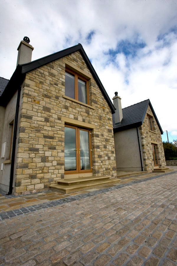 Gold Granite Setts 200 x 100 - Bush Hammered & Sawn