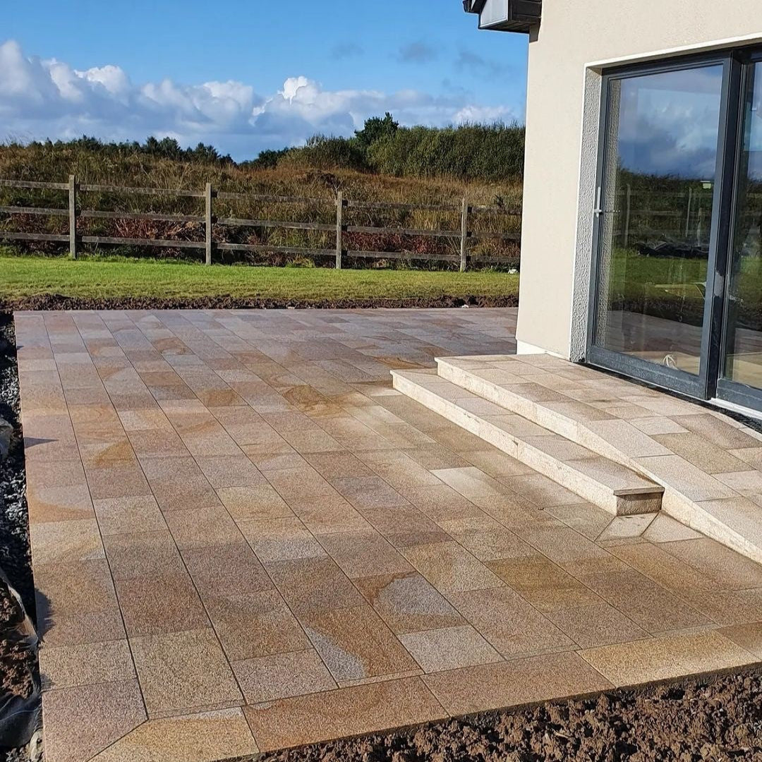 Gold Granite Paving - 600 x 300