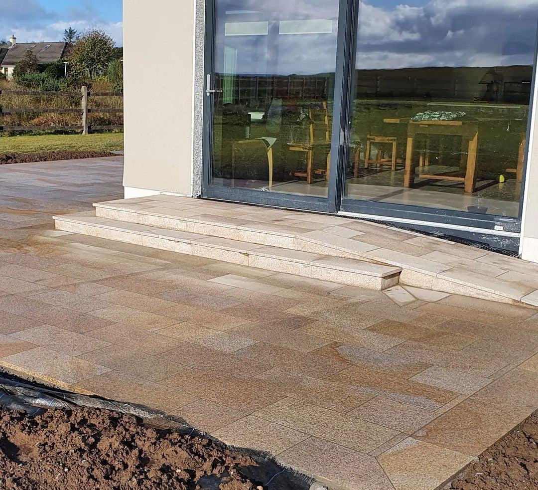 Gold Granite Paving - 600 x 300