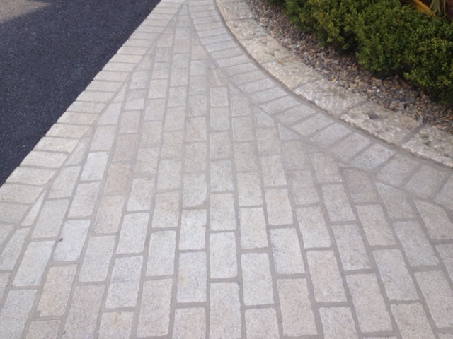 Gold Granite Setts 200 x 100 - Bush Hammered & Sawn