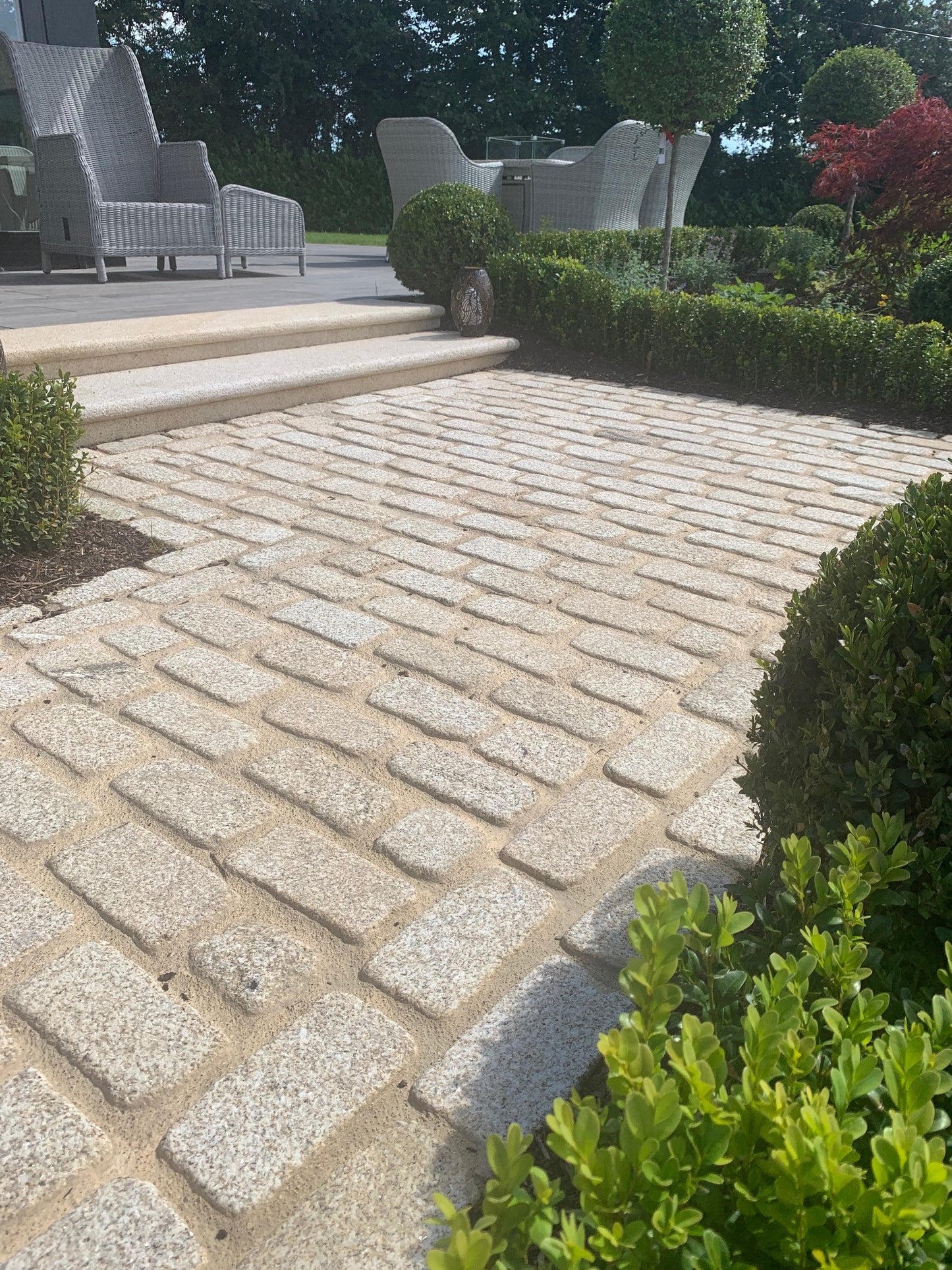 Gold Granite Setts 200 x 100 - Bush Hammered & Lightly Tumbled
