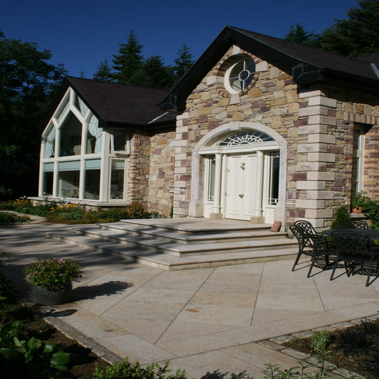 Gold Granite Corner Step; 1000 x 400 x 50mm