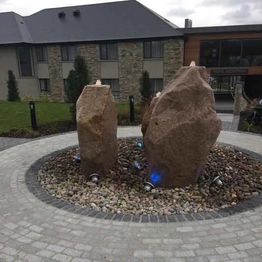Pink Sperrin Granite Mix Rockery