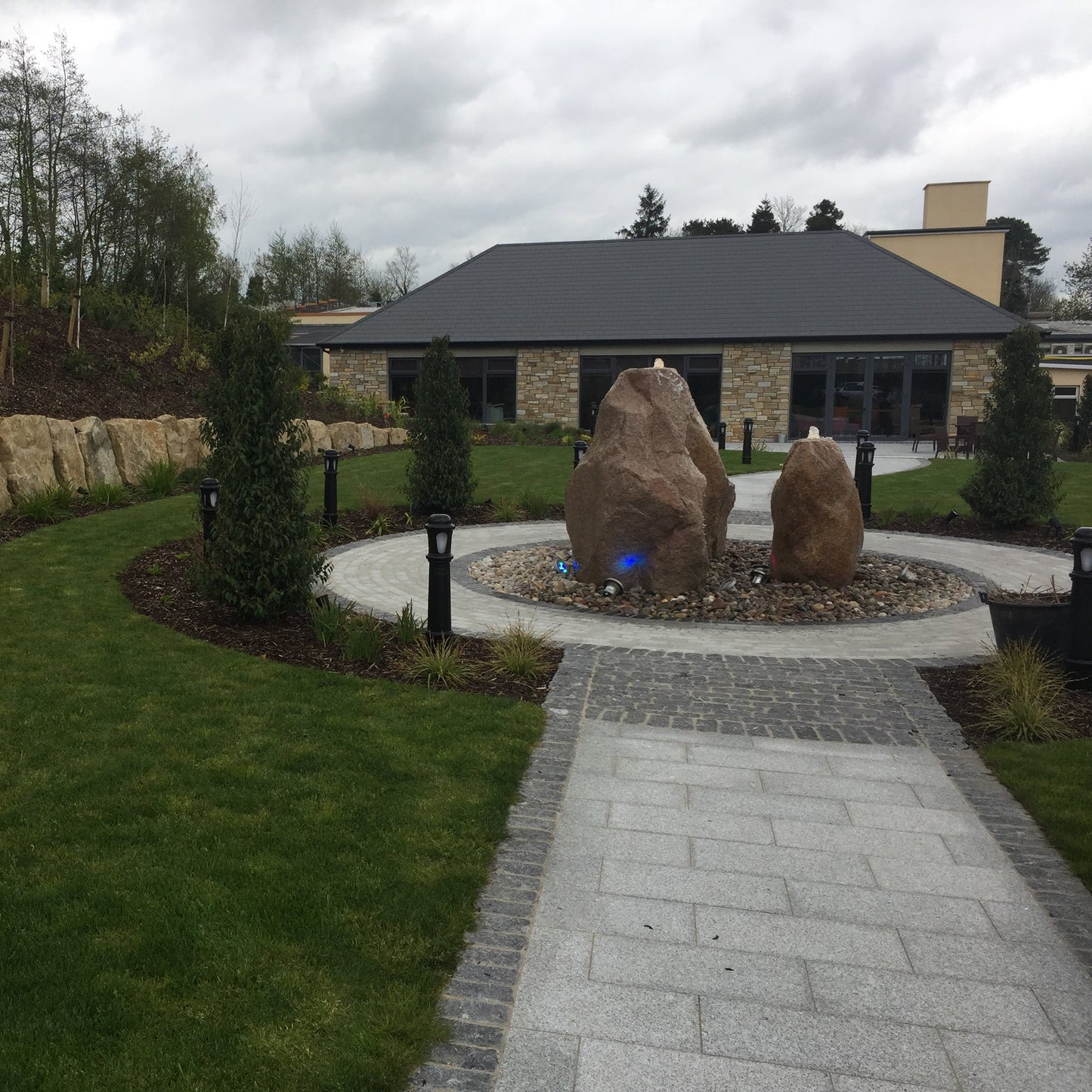 Pink Sperrin Granite Mix Rockery