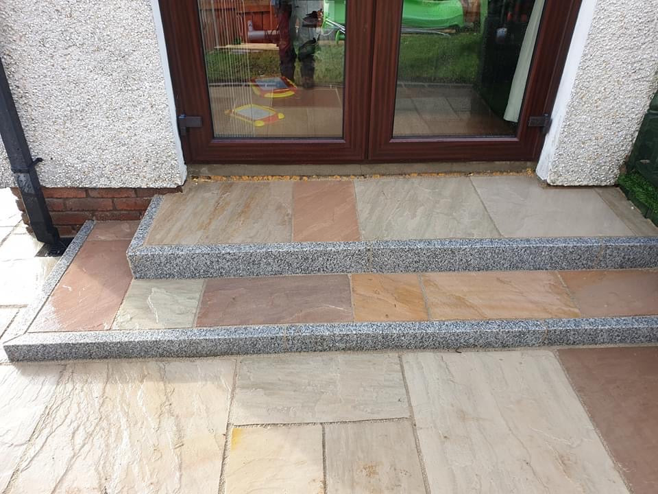 Silver Granite Pin Kerb 1000 x 150 x 50 - Blasted