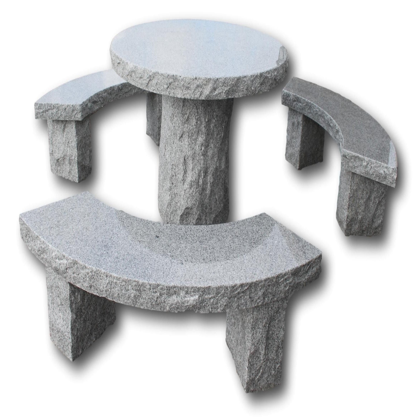 Silver Granite Table & Benches