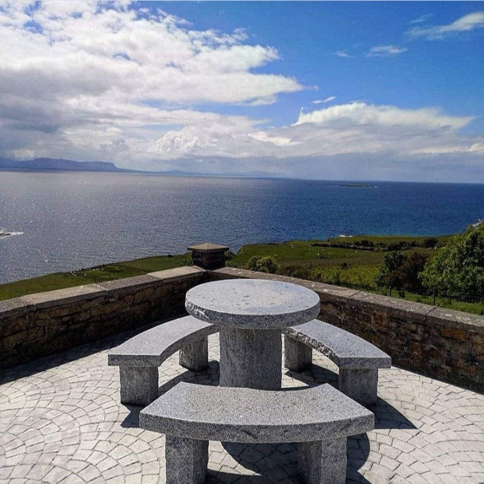 Silver Granite Table & Benches