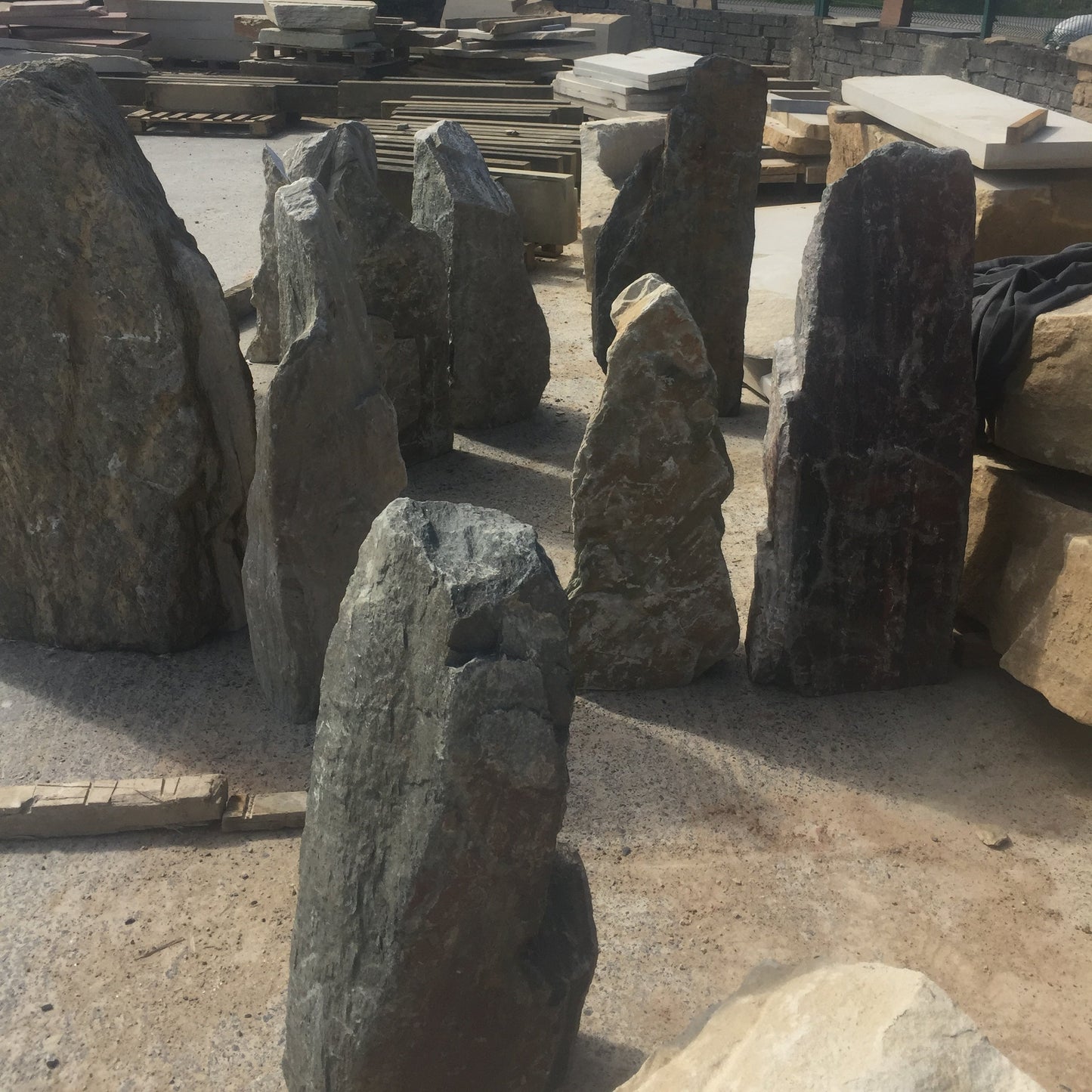 Slate monoliths on display in Mountcharles, Co. Donegal.