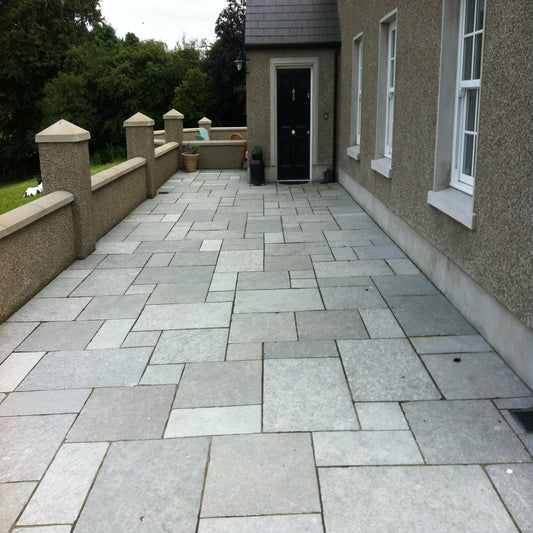 T-Grey Limestone Paving (Mixed Sizes)