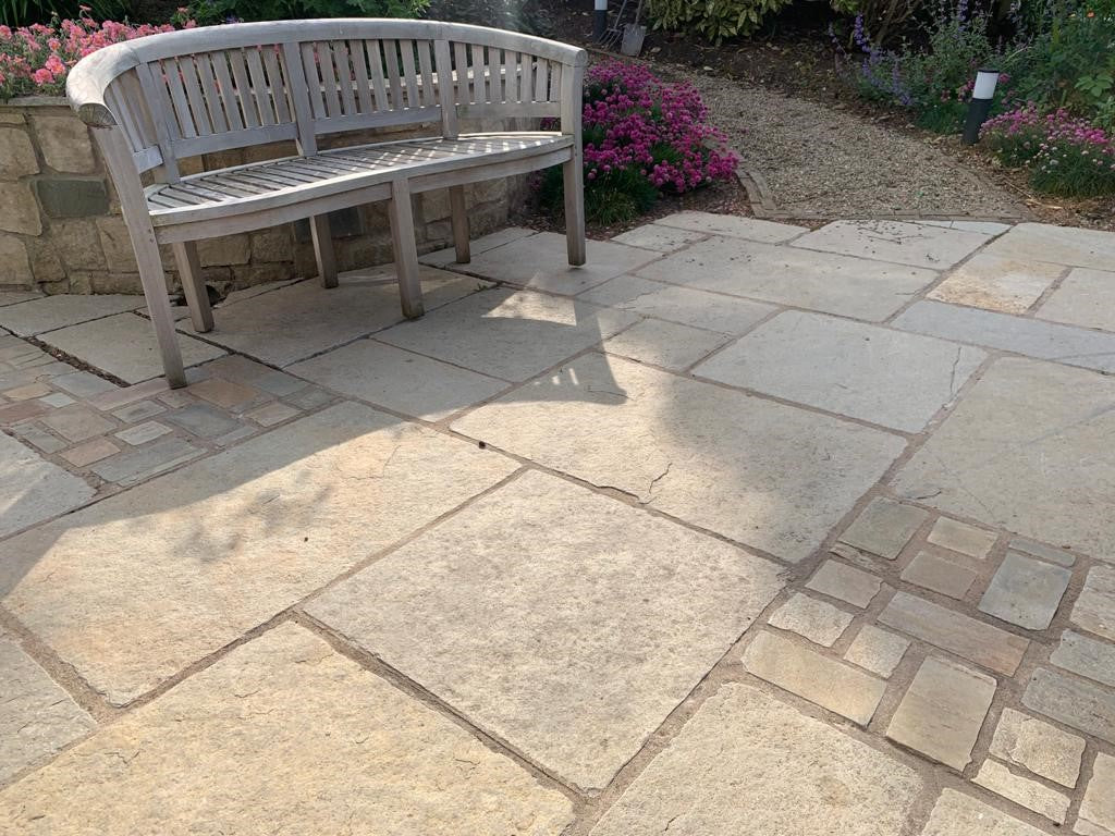 Yellow Limestone Patio Pack - Tumbled