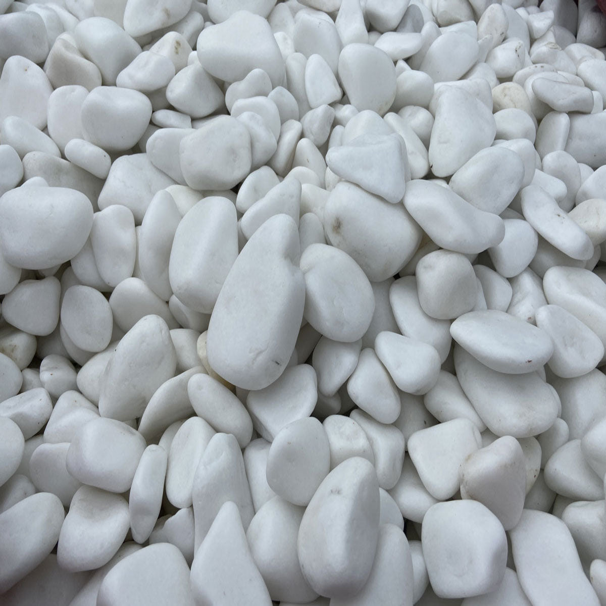 White Thasos Pebbles Bulk