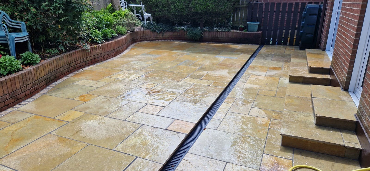 Yellow Limestone Patio Pack - Machined