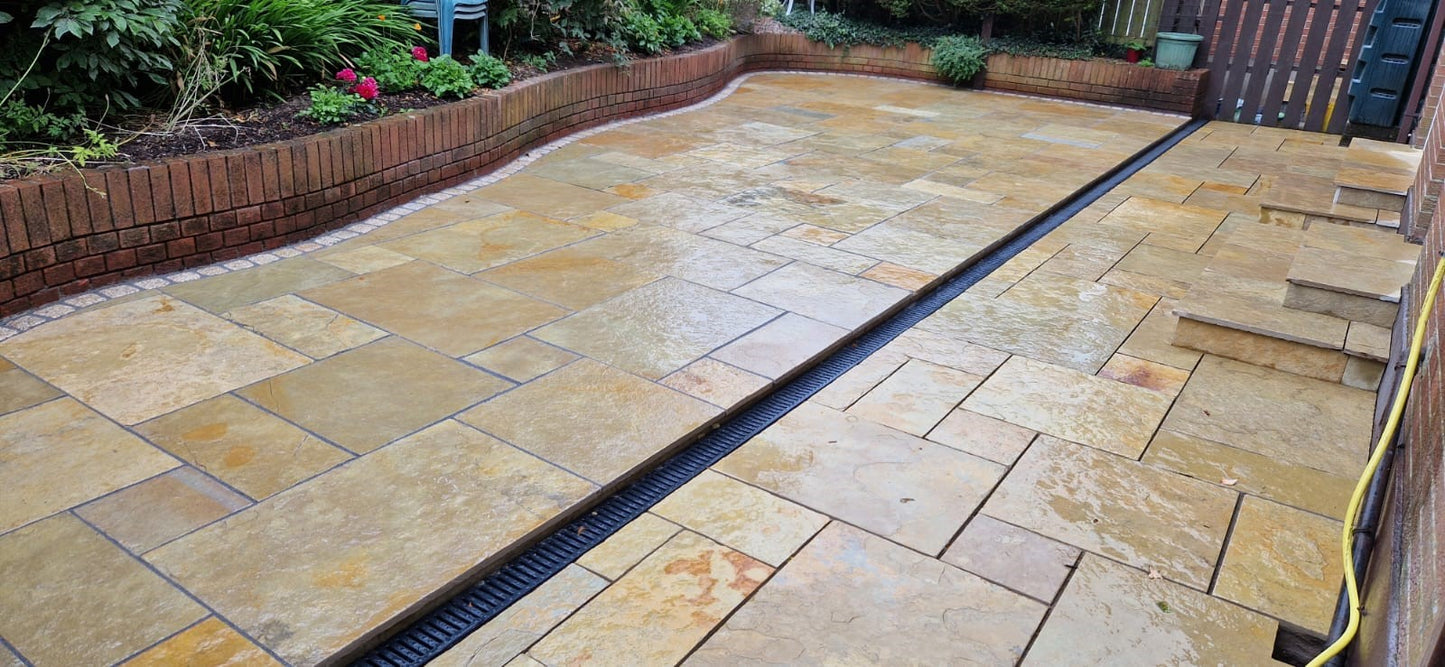 Yellow Limestone Patio Pack - Machined
