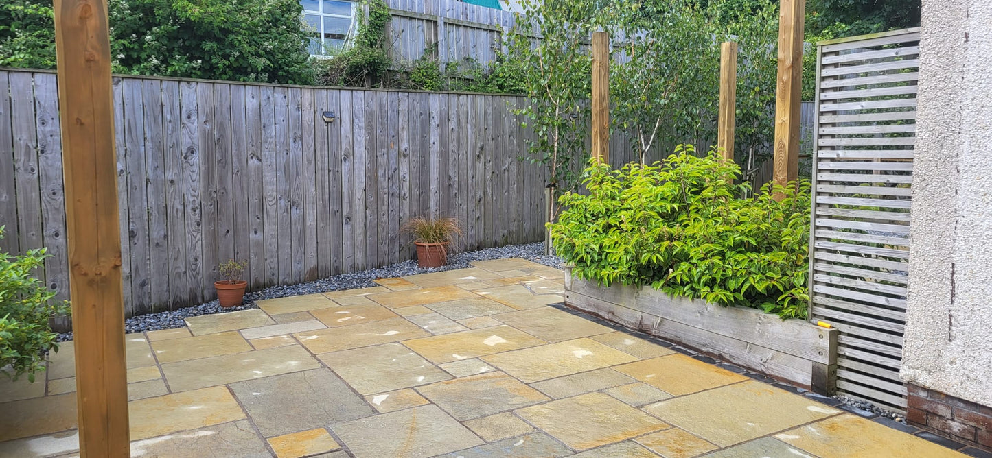 Yellow Limestone Patio Pack - Tumbled