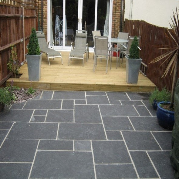 Black Limestone Paving (Mixed Sizes)