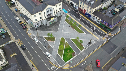 Longford Connected Project, Longford Town – Natural Stone Paving &amp; Kerbing