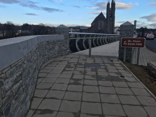 McMonagle Stone Supplies Twin Towns Footbridge Project Over River Finn