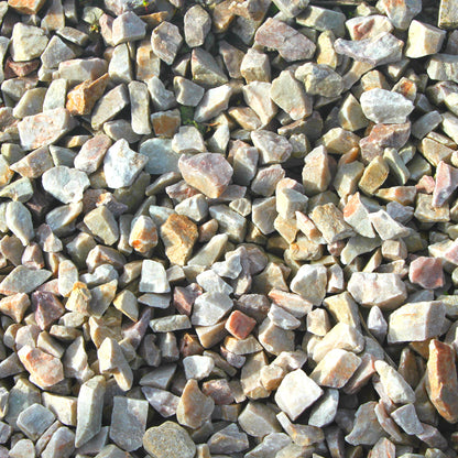 Close-up of 20mm Rose Gold Quartzite Stone Chipping