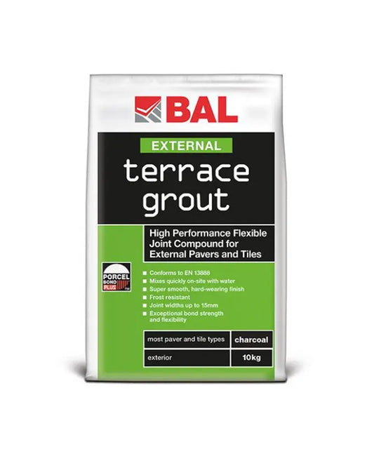 Bag of BAL external terrace grout on a white background