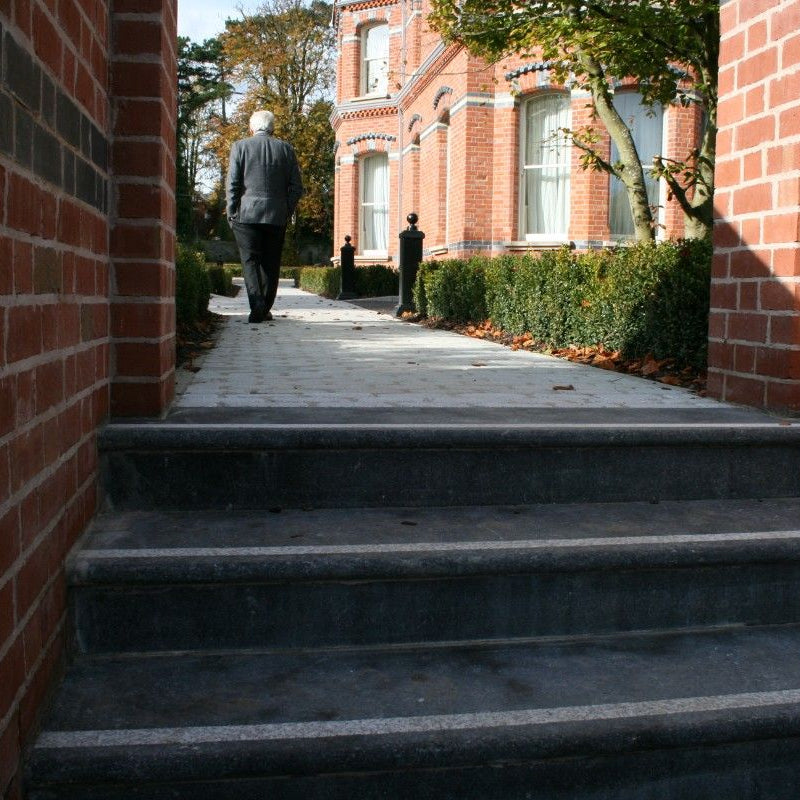 Bespoke Blue Limestone Steps leading up to a pathway.
