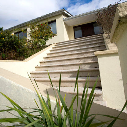 Bespoke Gold Granite Steps at property entrance