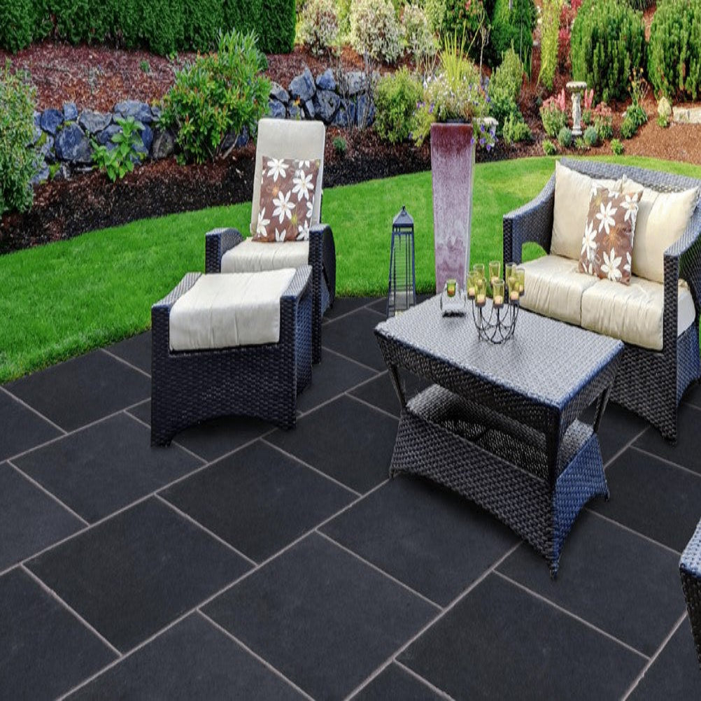 Black Limestone Paving 600 x 600