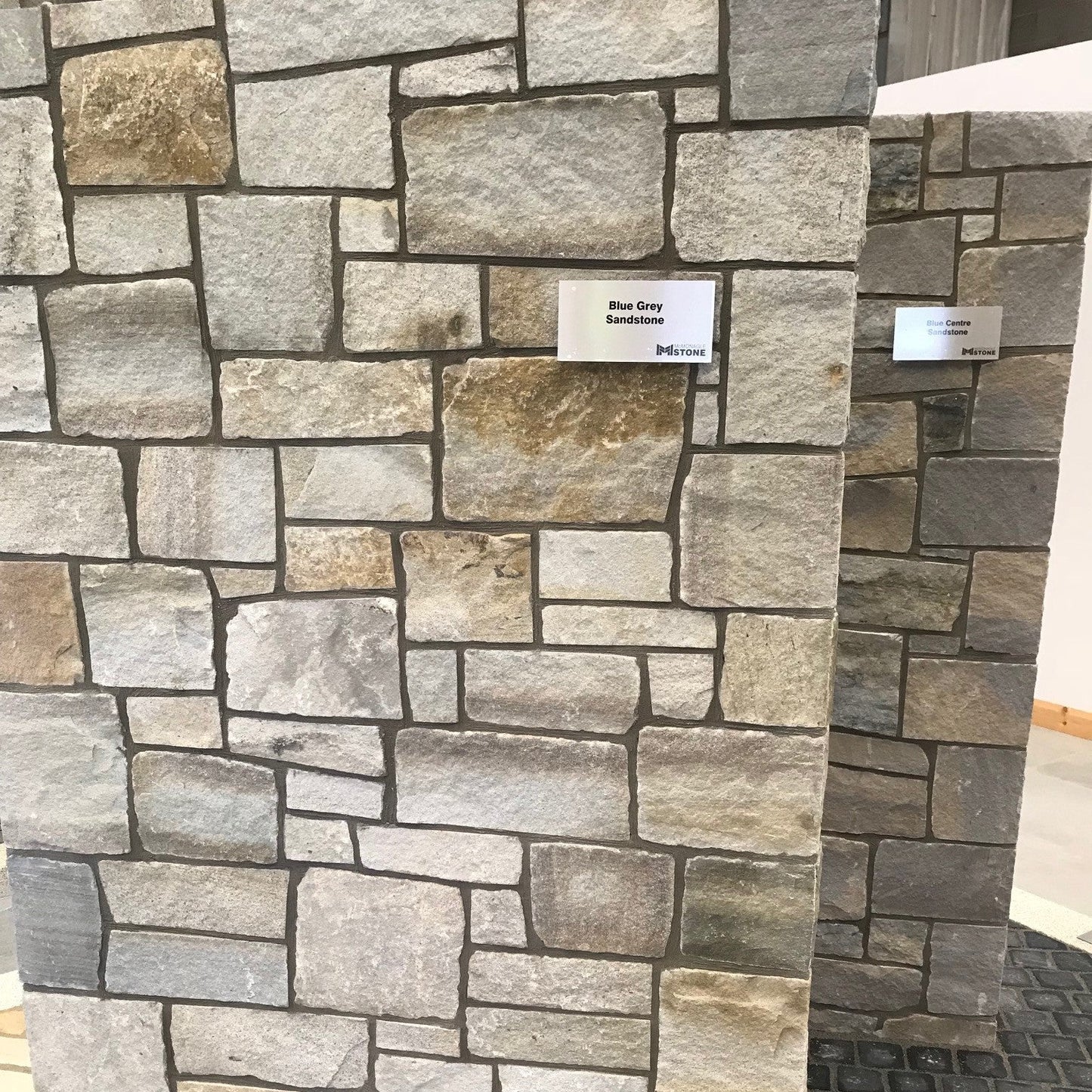 Display wall of Blue Grey Sandstone Stoneer Cladding.