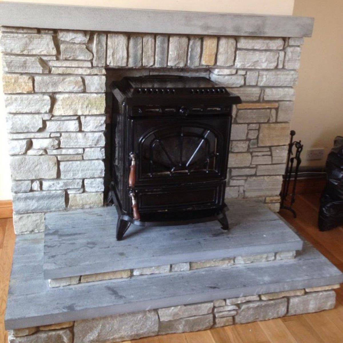 Bespoke Blue Limestone Hearths and Mantel