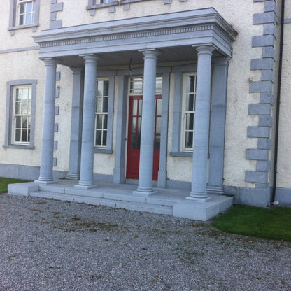 Bespoke Blue Limestone Portico, Surrounds, Quoins, Steps and Plinths. 