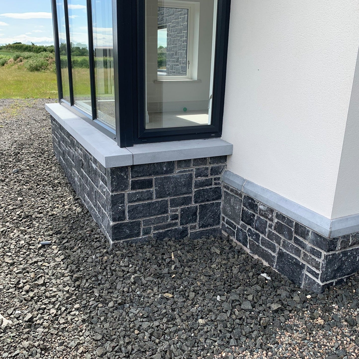 Bespoke Blue Limestone Sills Sanded Finish