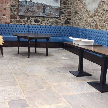 Internal floor completed using Cider Black Sandstone Paving. 