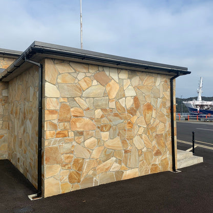 Donegal Quartzite Cladding on a storage building in Killybegs, Co.Donegal. 