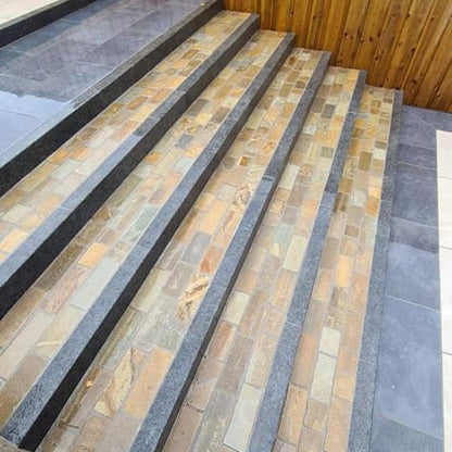Steps completed using Donegal Quartzite Paving Setts. 