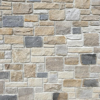 Close up of Dunhill Blend Sandstone Machined walling stone. 