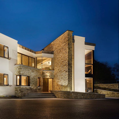 New build completed with Gold Donegal Quartzite Machined Walling Stone.