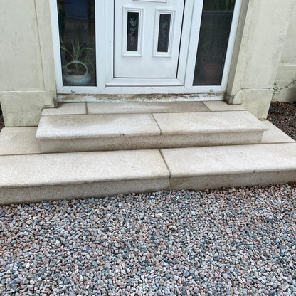 Front entrance steps completed using Gold Granite Step Packs. 