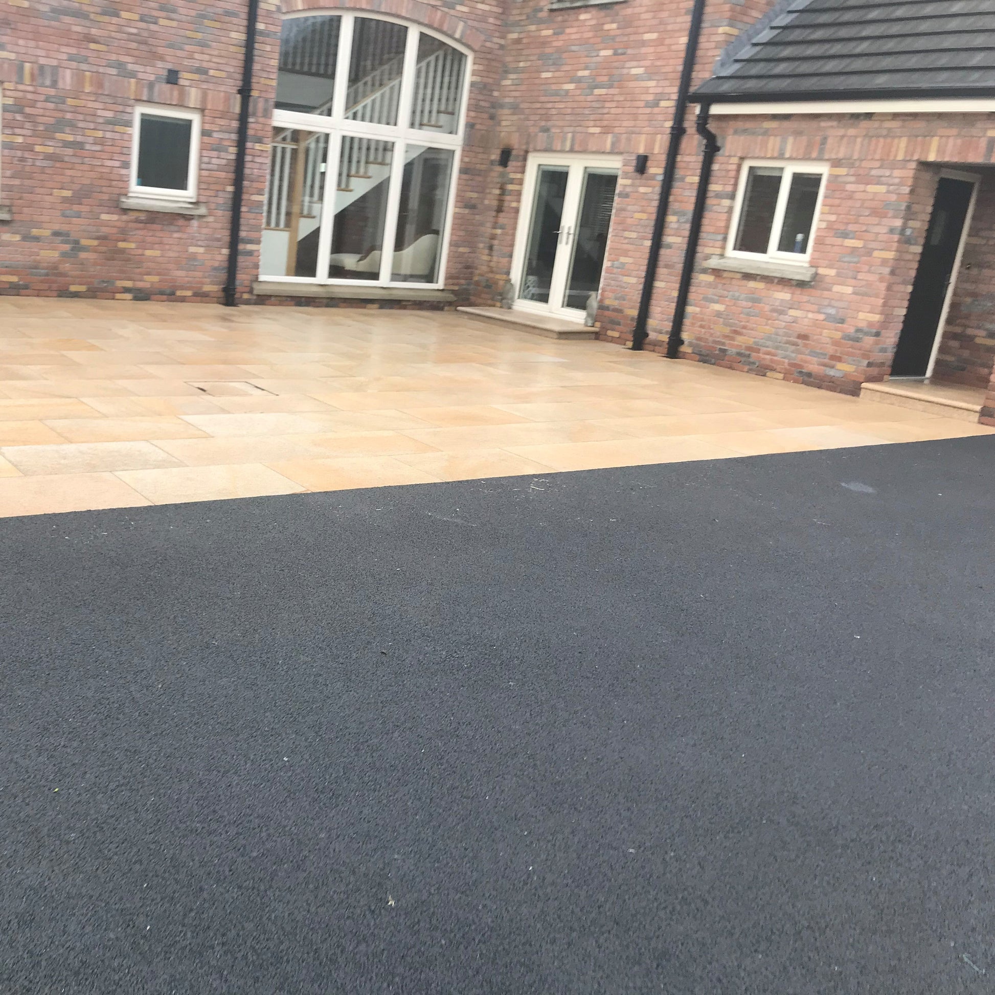 Gold Granite Patio area completed using 900x600mm size. 