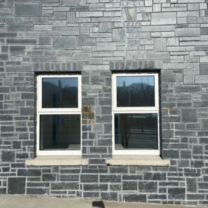 Close up of stonework completed using Irish Slate Stoneer Cladding. 