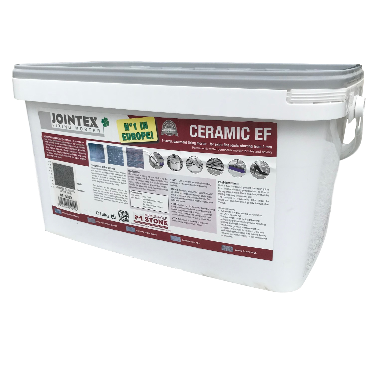 JOINTEX Easy Extra Fine - Stone Grey 15kg | McMonagle Stone