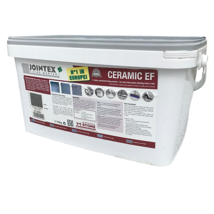 JOINTEX Easy Extra Fine - Stone Grey 15kg Tub on a white background.