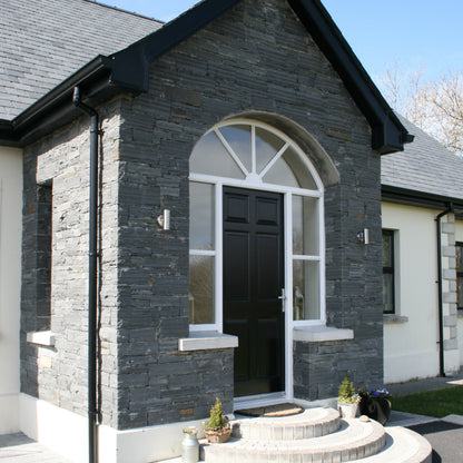 Stone porch completed in Liscannor Slate Stoneer Cladding. 
